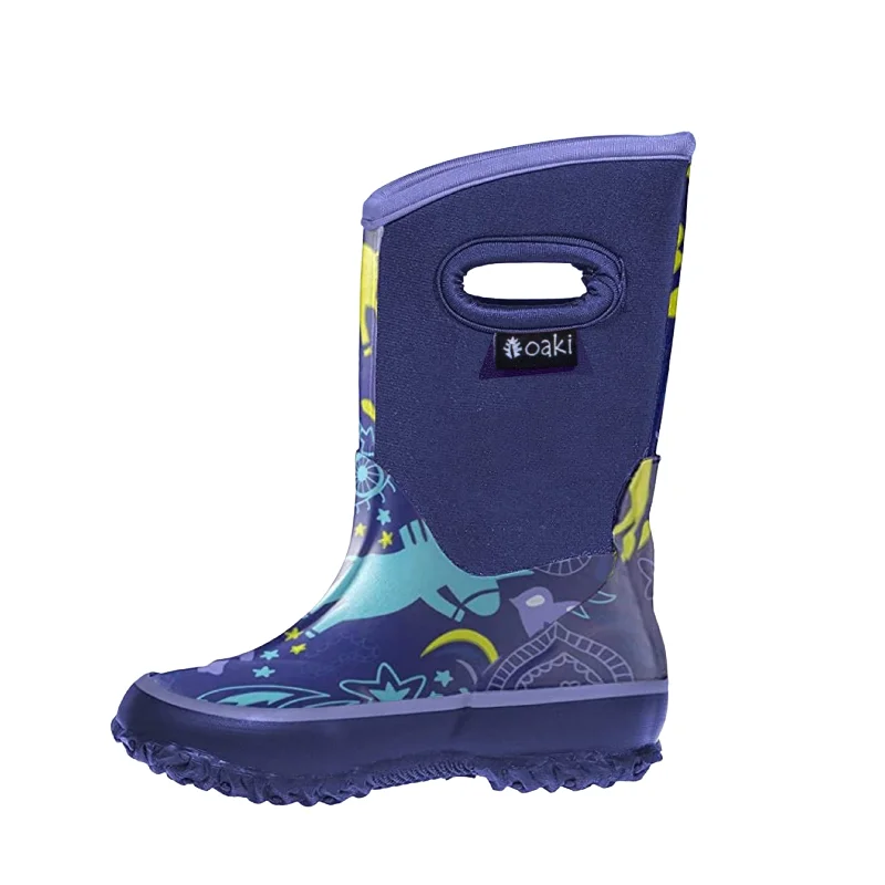 Men's recycled materials - made snow boots for eco - friendlinessPurple Unicorn Neoprene Rain/Snow Boots