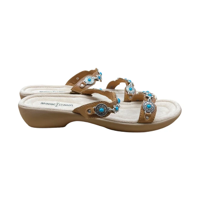 Men's sandals with a decorative buckle or charm Men's sandals with a decorative buckle or charm Men's sandals with a decorative buckle or charm Sandals Flats By Minnetonka In Brown, Size:9 Men's sandals with a decorative buckle or charm Men's sandals with a decorative buckle or charm Men's sandals with a decorative buckle or charm Sandals Flats By Minnetonka In Brown, Size:9