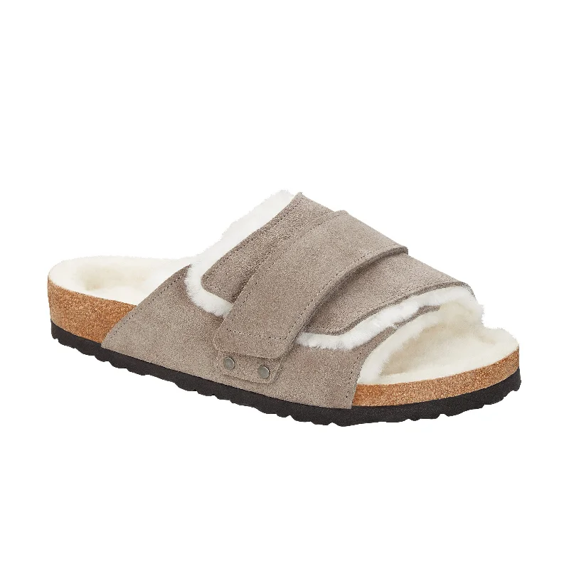 Men's sandals with a padded heel Men's sandals with a padded heel Men's sandals with a padded heel Kyoto Shearling Stone Coin Suede Leather/Shearling