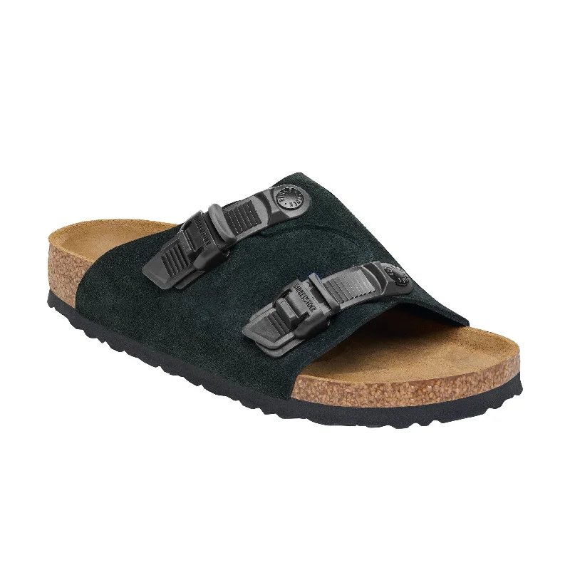 Men's sandals with a wide strap for support Men's sandals with a wide strap for support Men's sandals with a wide strap for support Zurich Tech Black Suede Leather
