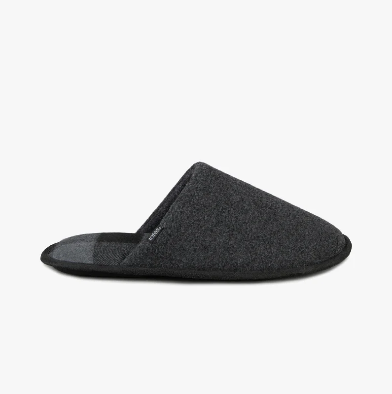 Men's slippers with a breathable fabric upper Men's slippers with a breathable fabric upper Totes Toasties JERSEY MULE Slippers WITH CHECK LINING Mens Charcoal Men's slippers with a breathable fabric upper Men's slippers with a breathable fabric upper Totes Toasties JERSEY MULE Slippers WITH CHECK LINING Mens Charcoal