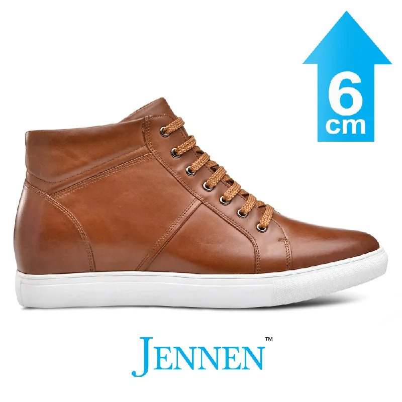 Men's casual shoes with a metallic trim Men's casual shoes with a metallic trim Mr. Gasser Brown 6cm | 2.4 inches Taller Elevator High Top Sneaker Boots Men's casual shoes with a metallic trim Men's casual shoes with a metallic trim Mr. Gasser Brown 6cm | 2.4 inches Taller Elevator High Top Sneaker Boots