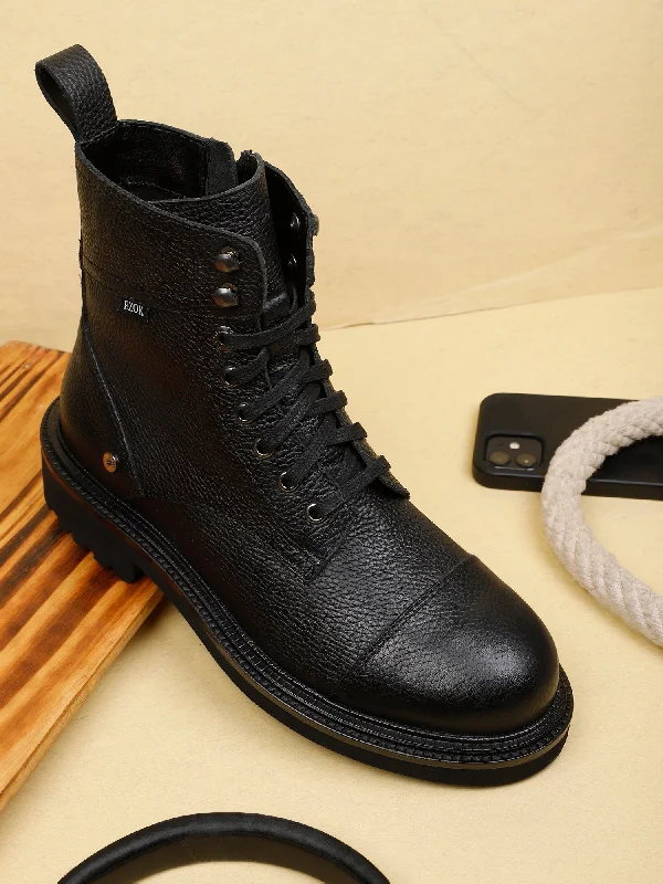 Men's casual shoes with a floral print for a unique style Men's casual shoes with a floral print for a unique style Ezok Black Lace-ups Leather Boot For Men Men's casual shoes with a floral print for a unique style Men's casual shoes with a floral print for a unique style Ezok Black Lace-ups Leather Boot For Men