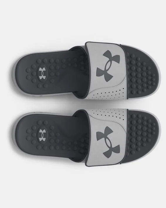 Men's sandals with a durable outer soleMen's UA Ignite 7 Pro Slide Sandal - Mod Gray/Pitch Gray Men's sandals with a durable outer soleMen's UA Ignite 7 Pro Slide Sandal - Mod Gray/Pitch Gray