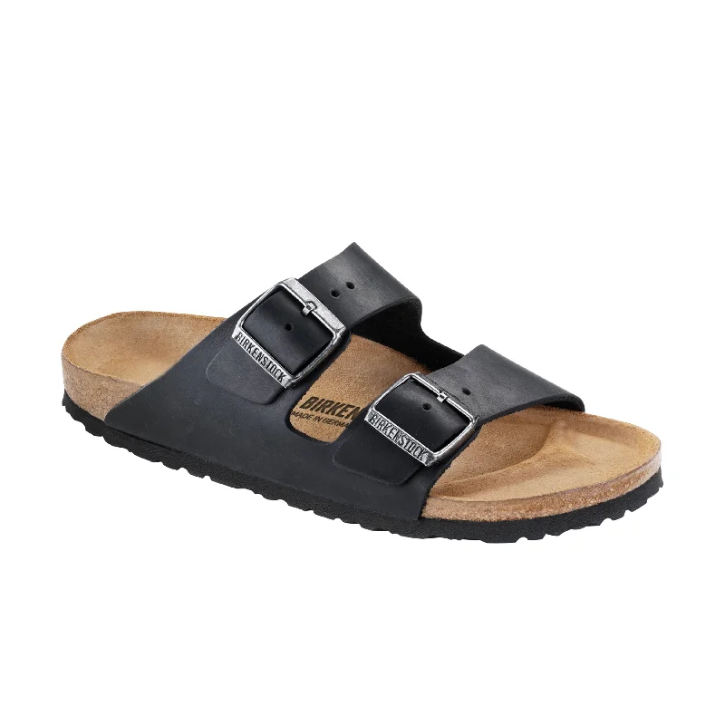 Men's sandals with a leather lining for comfortArizona Black Oiled Leather