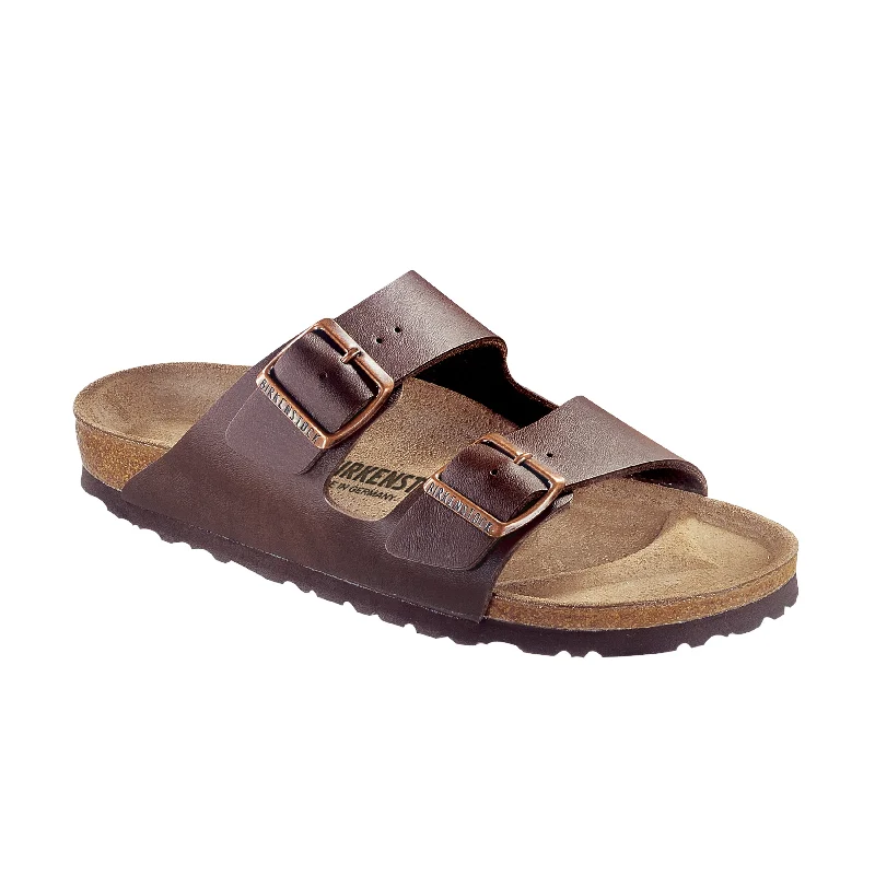 Men's sandals with a leather lining for comfortArizona Dark Brown Birko-Flor