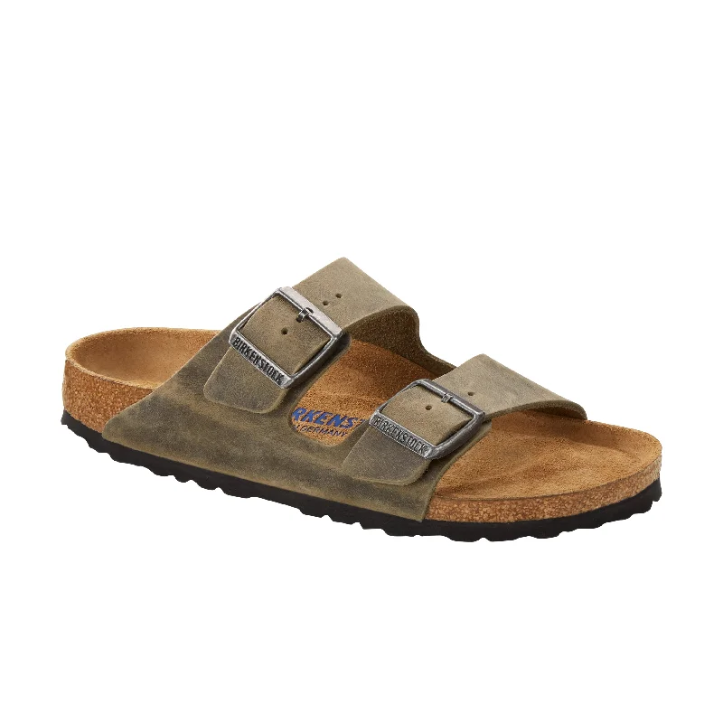 Men's sandals with a flexible sole for easy movementArizona SFB Faded Khaki Oiled Leather Men's sandals with a flexible sole for easy movementArizona SFB Faded Khaki Oiled Leather