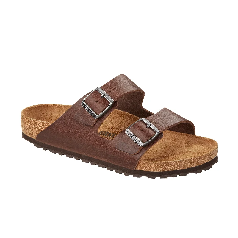 Men's sandals with a buckle closureArizona Vintage Wood Roast Natural Leather
