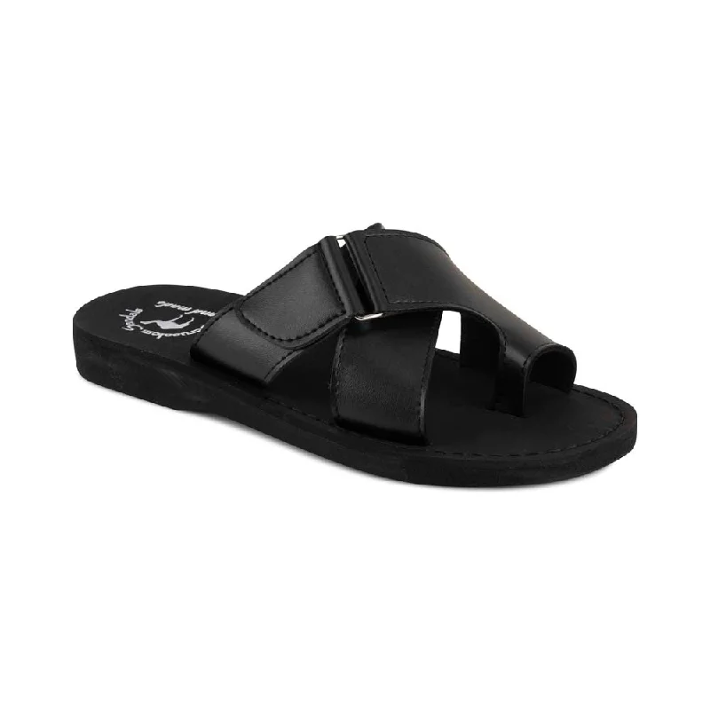 Asher Vegan - Leather Alternative Sandal | Black