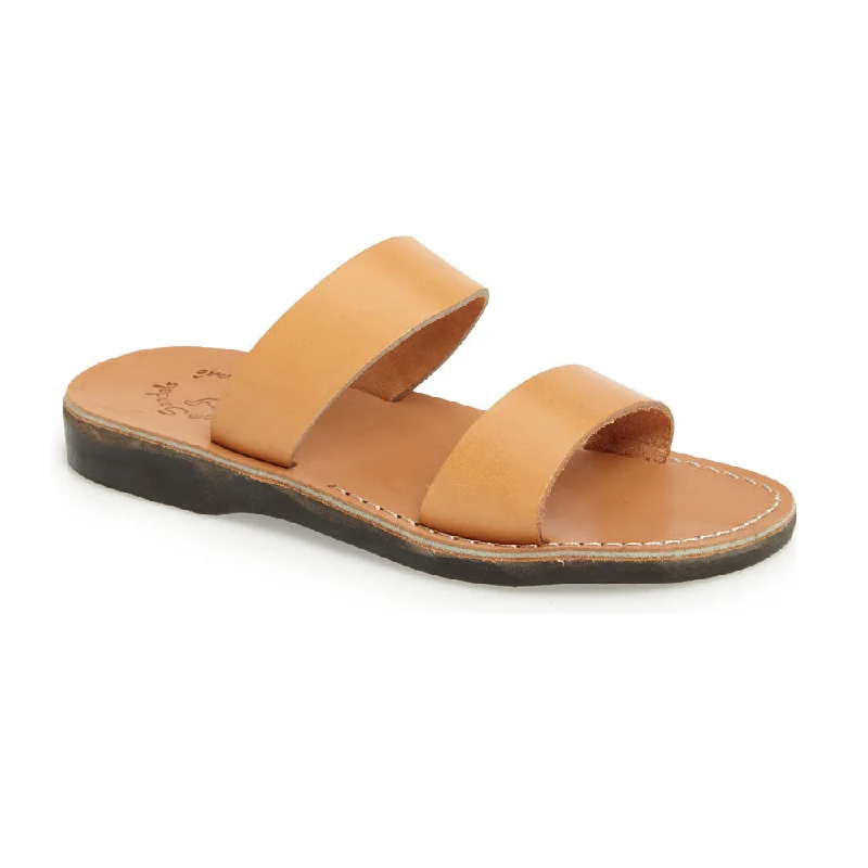 Aviv - Leather Double Strap Sandal | Tan