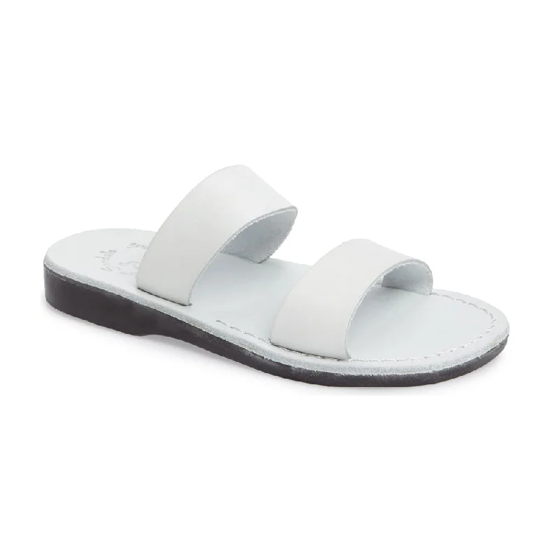 Aviv - Leather Double Strap Sandal | White