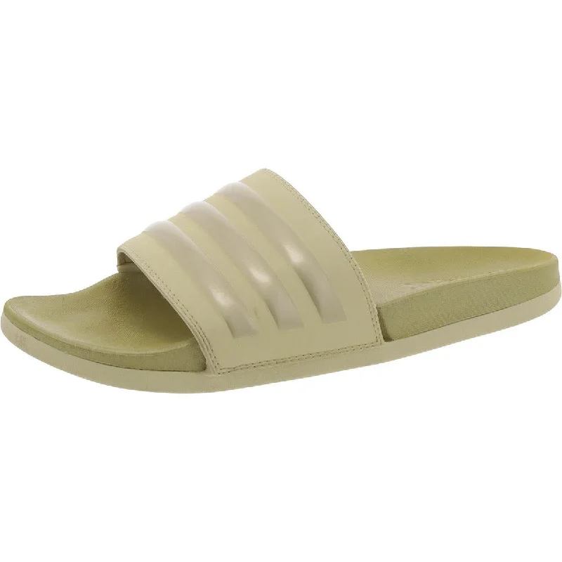 Adilette Comfort Mens Striped Flat Pool Slides