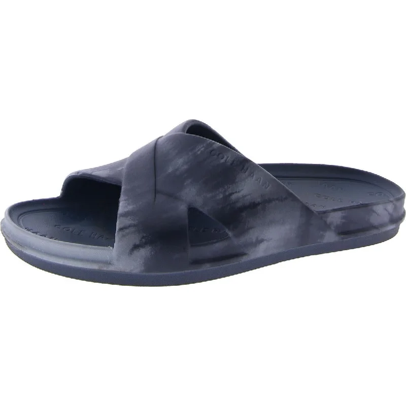 Mens Slip On Open Toe Slide Sandals