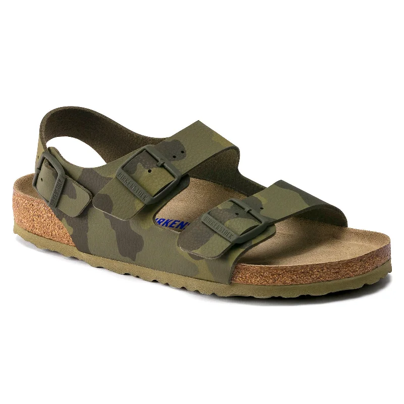 Men's leather sandals with an adjustable strapBirkenstock Milano Soft Footbed Desert Soil