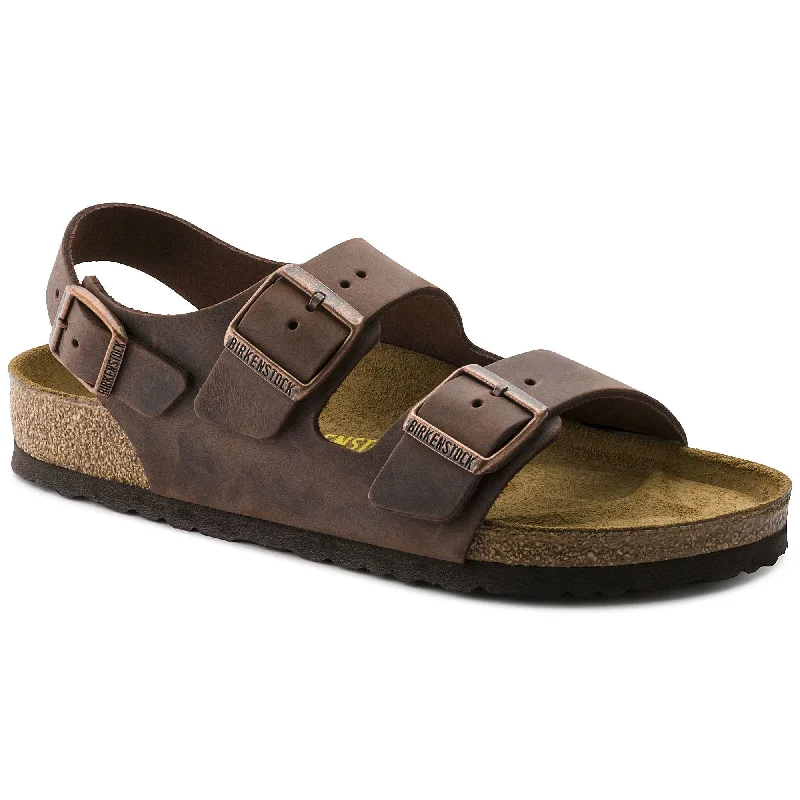 BIRKENSTOCK MILANO HABANA OILED LEATHER UNISEX