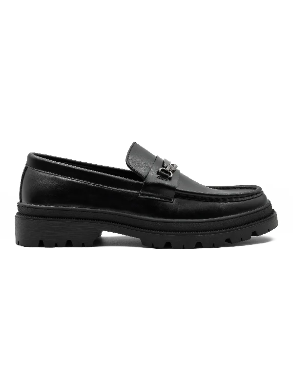 BLACK SNAFFLE BIT LOAFERS