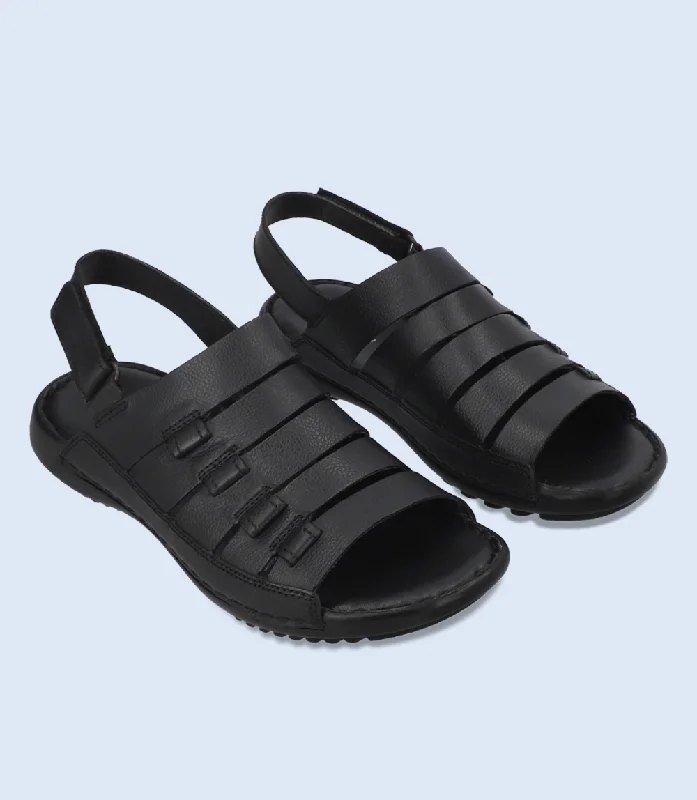 Men's sandals with a durable outer soleBM5489-BLACK-Men Sandal