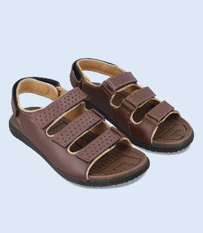 Men's sandals with a leather lining for comfortBM5523-BROWN-Men Sandal