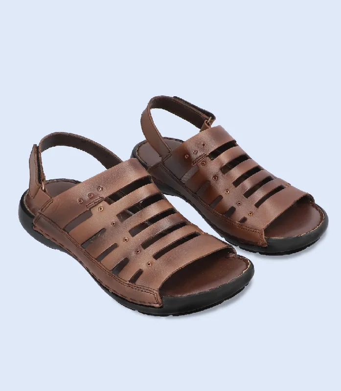 Men's sandals with a leather lining for comfortBM5532-COFFEE-Men Sandal