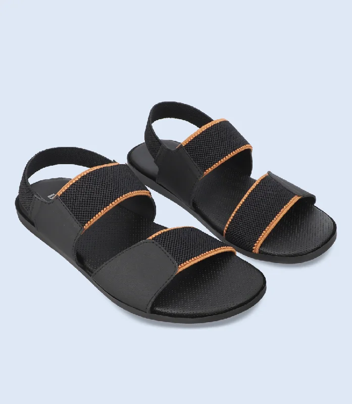 Men's sandals with a contrast stitching detailBM5715-BLACK-Men Sandals