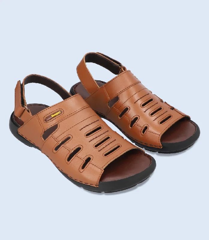 Men's sandals with a buckle closureBM5861-TAN-Men Sandals