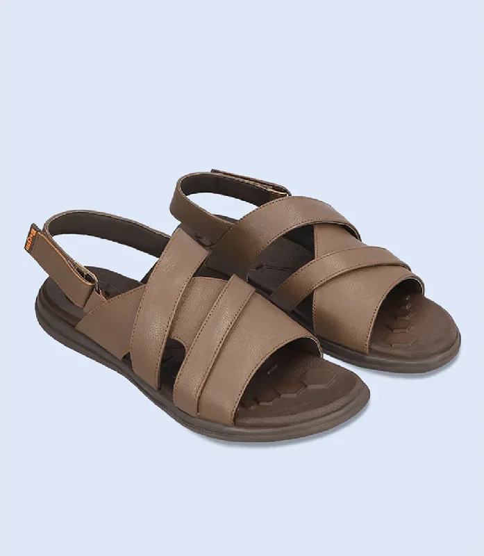 Men's sandals with a leather lining for comfortBM5902-BROWN-Men Sandal
