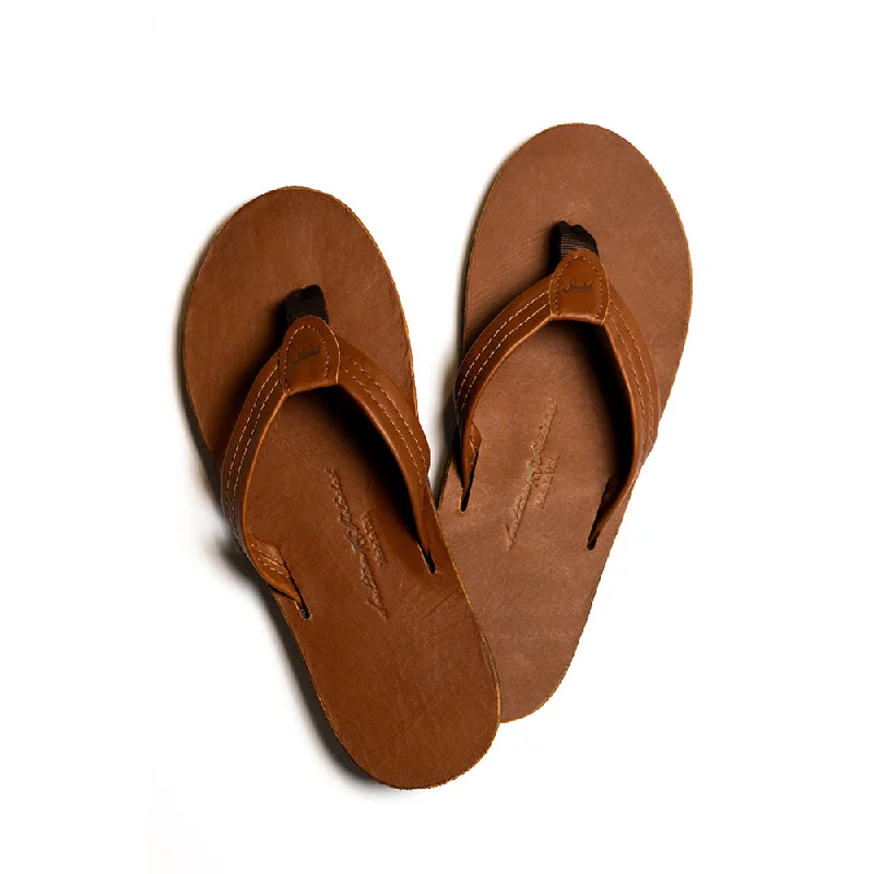 Flip - flop style men's sandals for beach wearThe Maury - Luxury Smooth Leather Sandal in Tobacco Flip - flop style men's sandals for beach wearThe Maury - Luxury Smooth Leather Sandal in Tobacco
