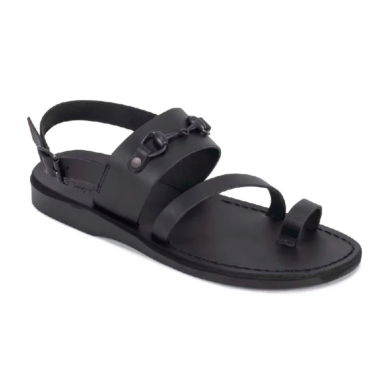 Eliphaz - Leather Buckle Sandal | Black