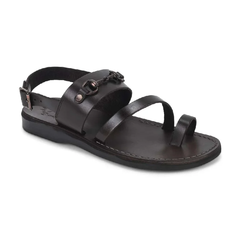 Eliphaz - Leather Buckle Sandal | Brown