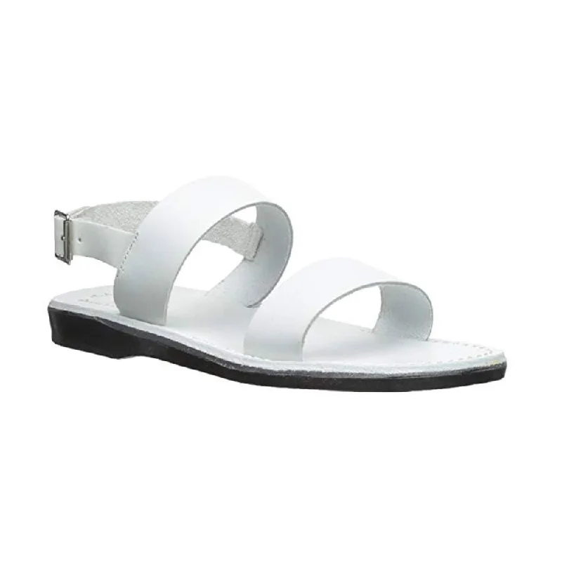 Golan - Leather Two Strap Sandal | White