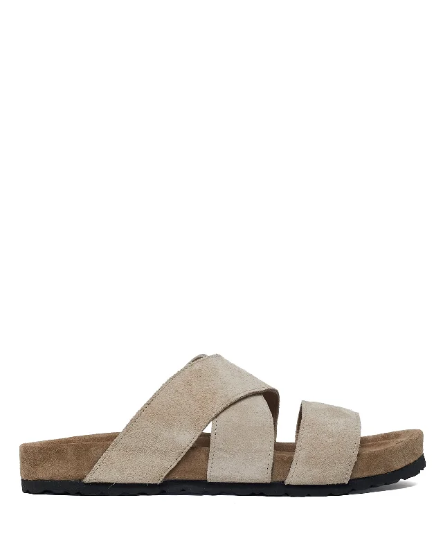 Men's sandals in a neutral color like black or brownJames Suede Beige