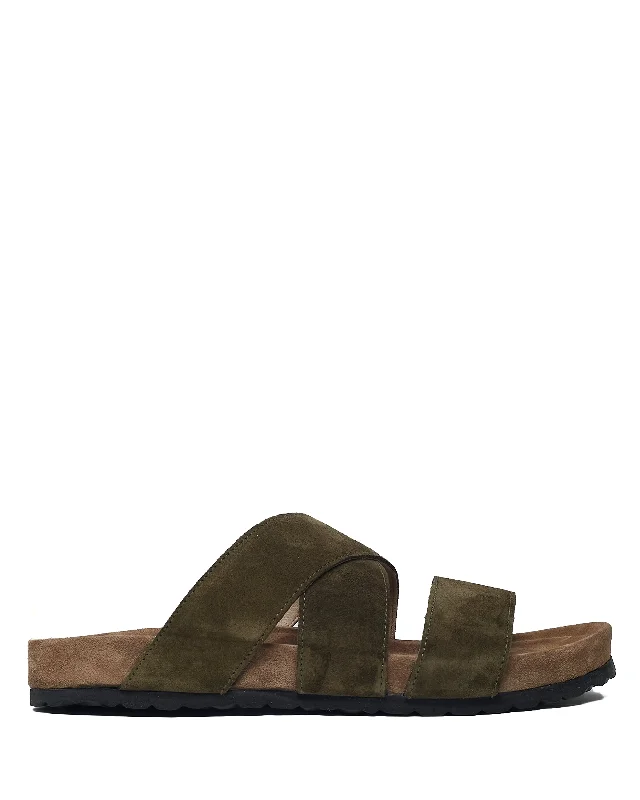 Men's sandals with a flexible sole for easy movementJames Suede Khaki