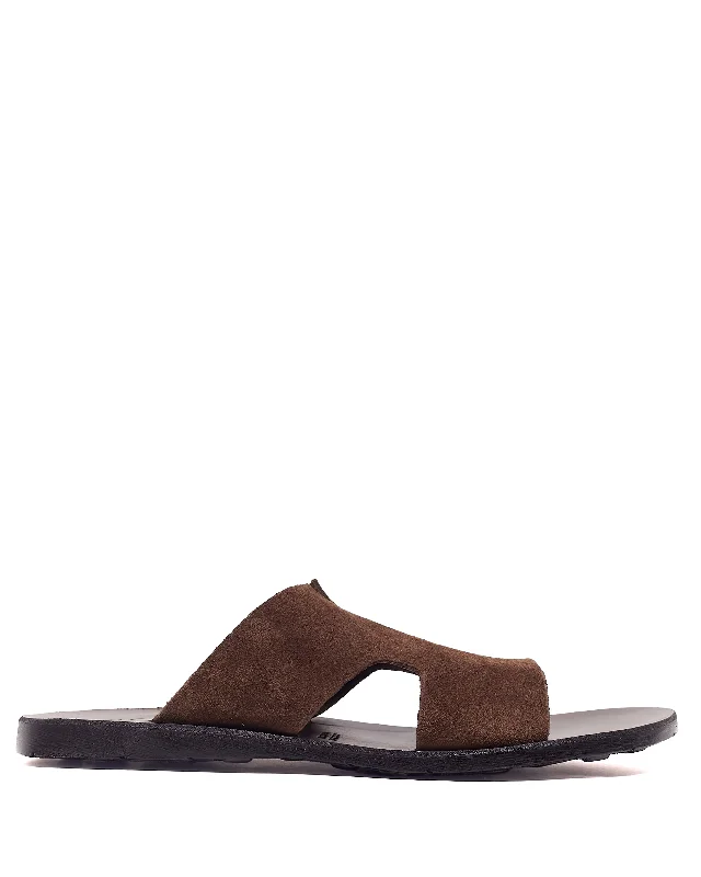 Men's sandals with a flexible sole for easy movementJoe Suede Dark Brown