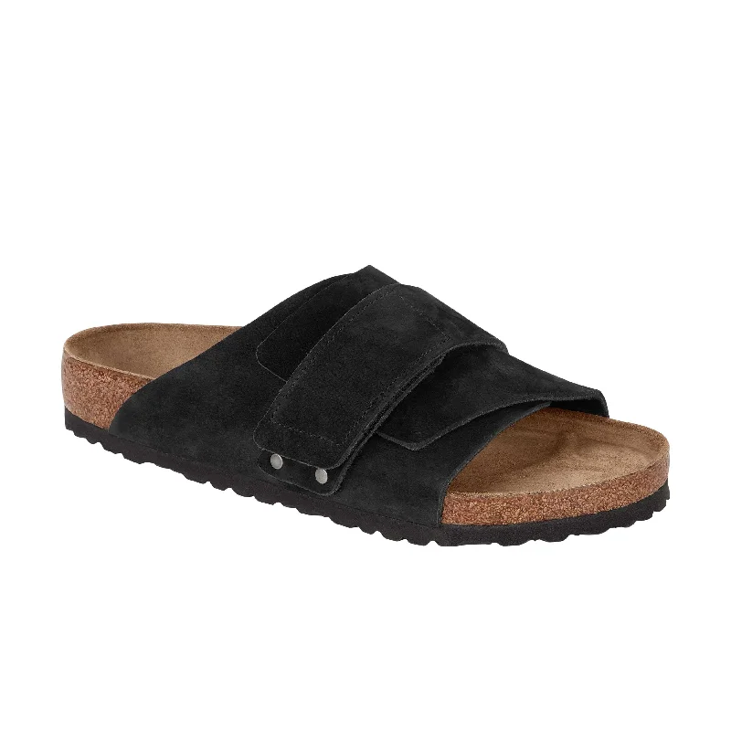 Men's sandals with a toe post designKyoto Desert Buck Black Nubuck