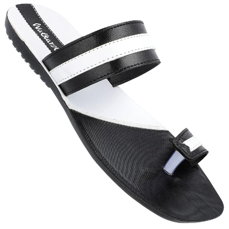 Flip - flop style men's sandals for beach wearMen's Daily Wear Sandal - WG1317 Black White Flip - flop style men's sandals for beach wearMen's Daily Wear Sandal - WG1317 Black White