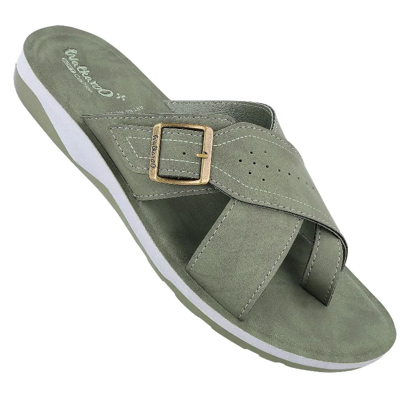 Men's sandals with a perforated leather upper for ventilationMen's Daily Wear Sandals - WE1352 Sage Green Men's sandals with a perforated leather upper for ventilationMen's Daily Wear Sandals - WE1352 Sage Green