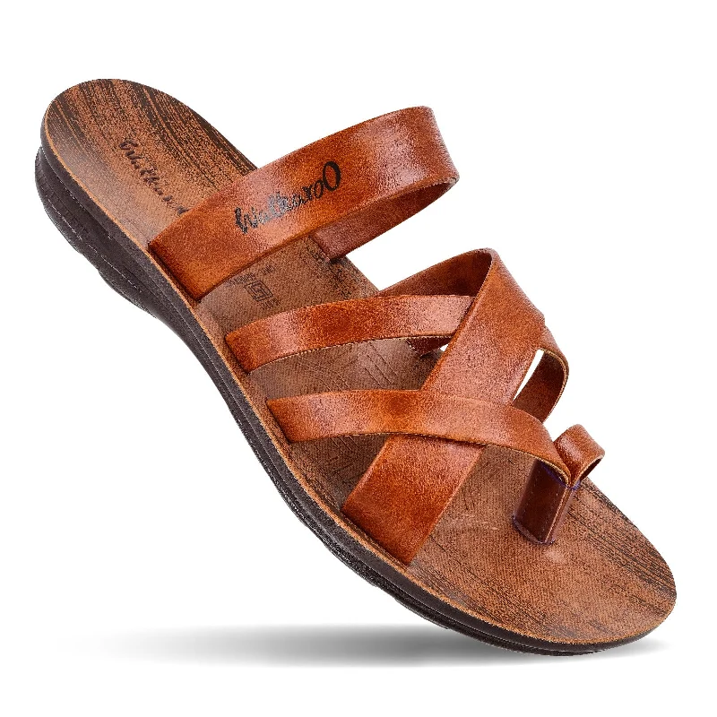 Men's sandals with a decorative buckle or charmMen's Daily Wear Sandals - WG5676 Tan Men's sandals with a decorative buckle or charmMen's Daily Wear Sandals - WG5676 Tan
