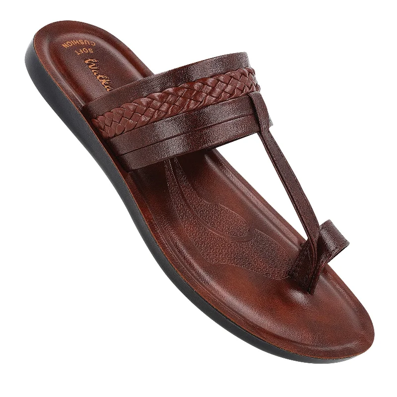 Men's Kolhapuri Chappal  - WG5547 Brown