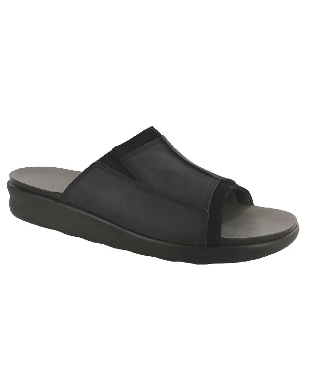 Men's Voyage Slide Sandal - Medium In Nero