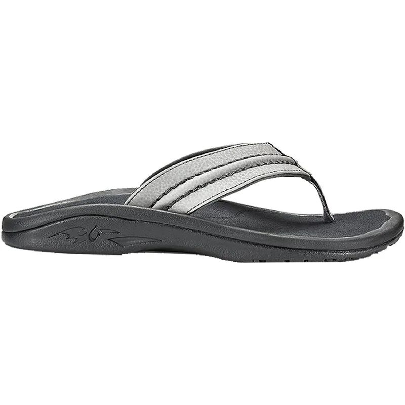 Men's OluKai Hokua Sharkskin/Dark Shadow Synthetic