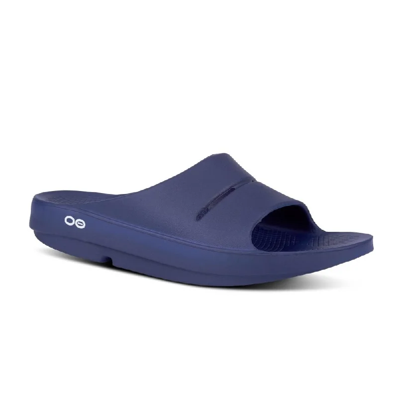 Men's sandals with a pointed toe for a stylish lookOofos OOahh Slide - Navy