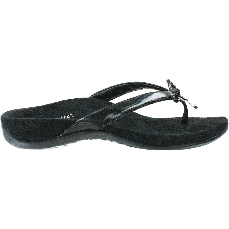Flip - flop style men's sandals for beach wearWomen's Vionic Bella II Black Patent Leather Flip - flop style men's sandals for beach wearWomen's Vionic Bella II Black Patent Leather