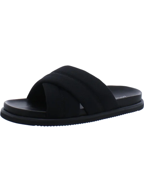 Park Mens Leather Slip-On Slide Sandals