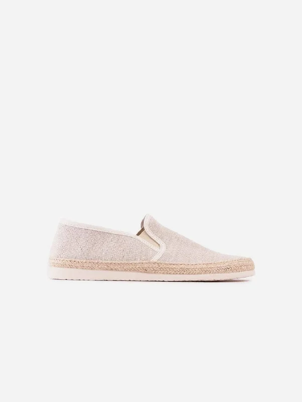 Men's sandals with a flexible sole for easy movementPecan Men's Recycled Cotton Espadrilles | Neutral Men's sandals with a flexible sole for easy movementPecan Men's Recycled Cotton Espadrilles | Neutral