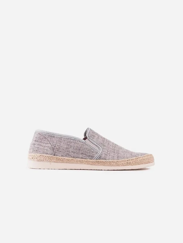 Men's sandals with a cushioned footbedPecan Men's Recycled Cotton Espadrilles | Stone Men's sandals with a cushioned footbedPecan Men's Recycled Cotton Espadrilles | Stone