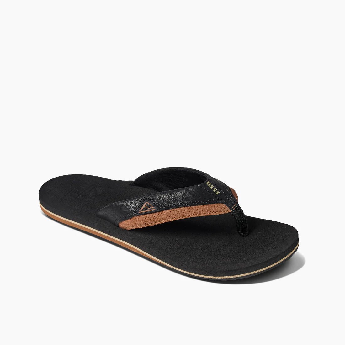 Men's sandals with a padded heelReef Men's Cushion Dawn - Black/Tan