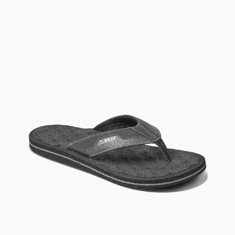Men's leather sandals with an adjustable strapReef Men's The Ripper - Dark Grey