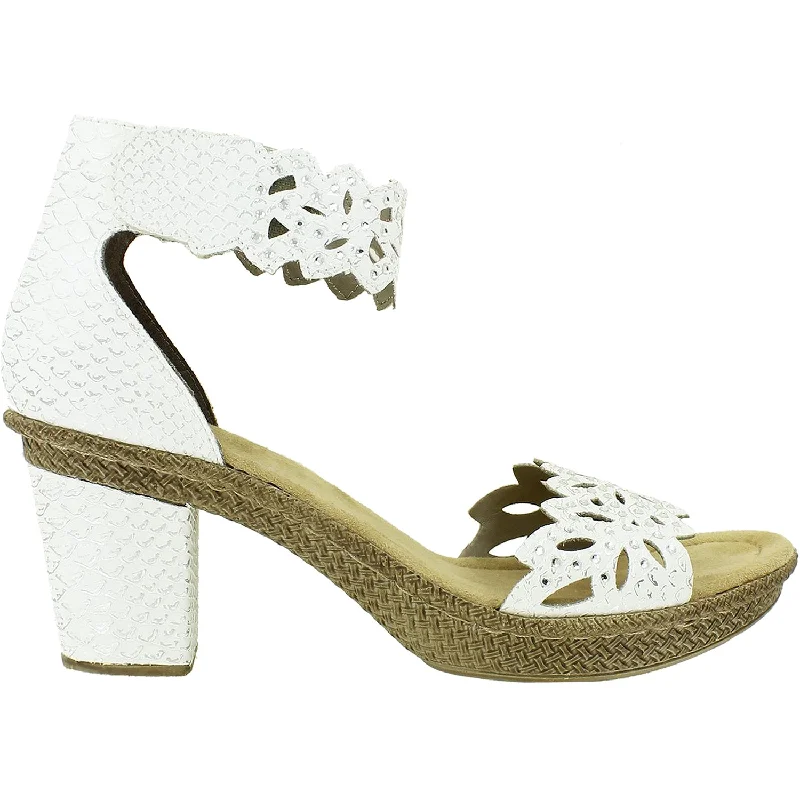 Men's sandals with a pointed toe for a stylish lookWomen's Rieker 66555-80 Rabea 55 White Synthetic Men's sandals with a pointed toe for a stylish lookWomen's Rieker 66555-80 Rabea 55 White Synthetic