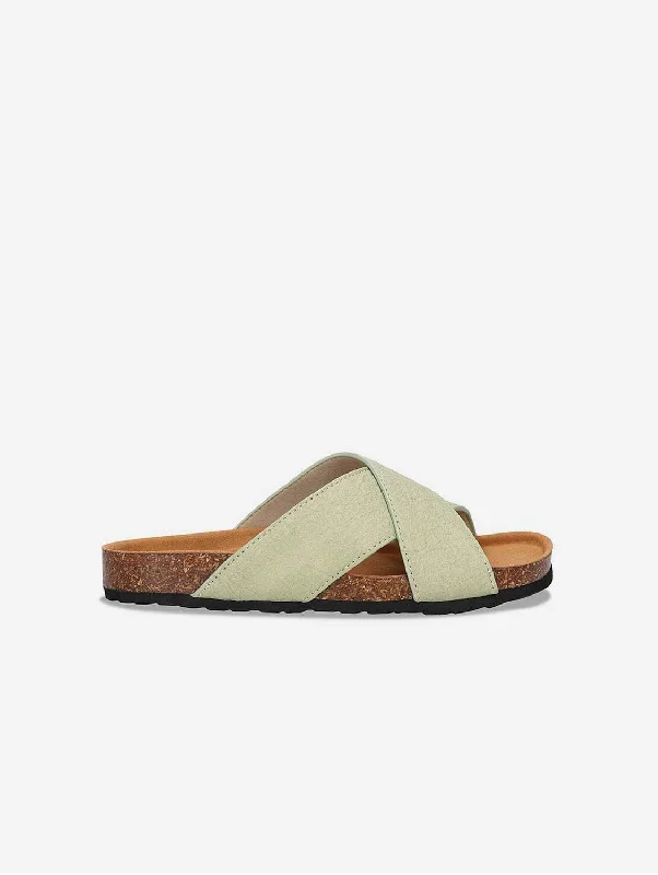 Men's sandals with a shock - absorbing insoleSamui Unisex Piñatex Vegan Leather Sandals | Green Men's sandals with a shock - absorbing insoleSamui Unisex Piñatex Vegan Leather Sandals | Green