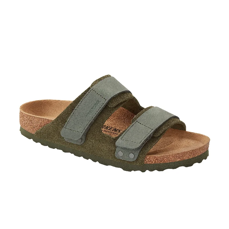 Men's sandals with a perforated leather upper for ventilationUji Thyme Suede Leather Men's sandals with a perforated leather upper for ventilationUji Thyme Suede Leather